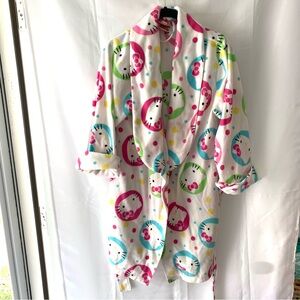 Hello Kitty robe in pink turquoise gently worn. SZ S/M